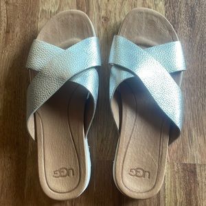 Silver Ugg Sandals